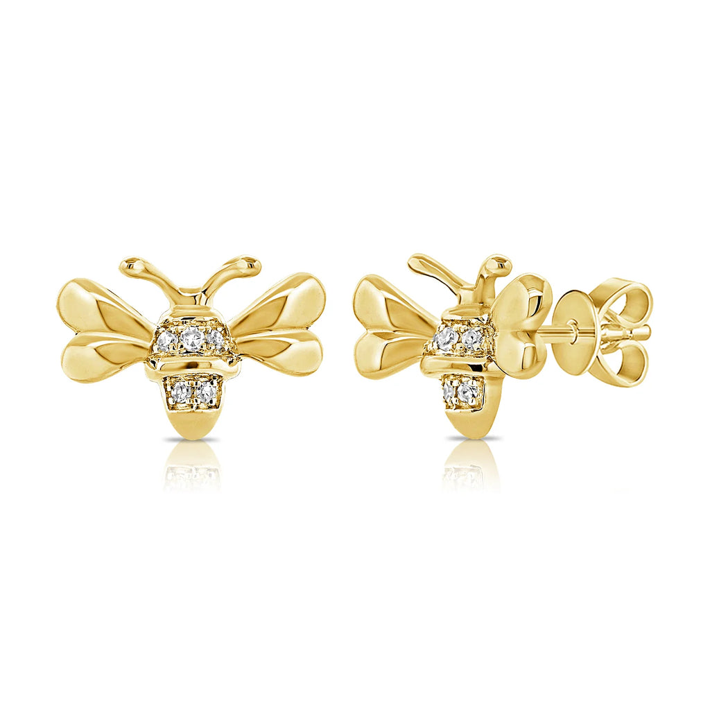 Diamond Bumble Bee Studs