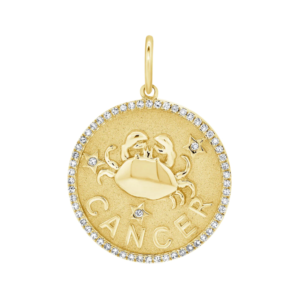 Diamond Halo Zodiac Charm