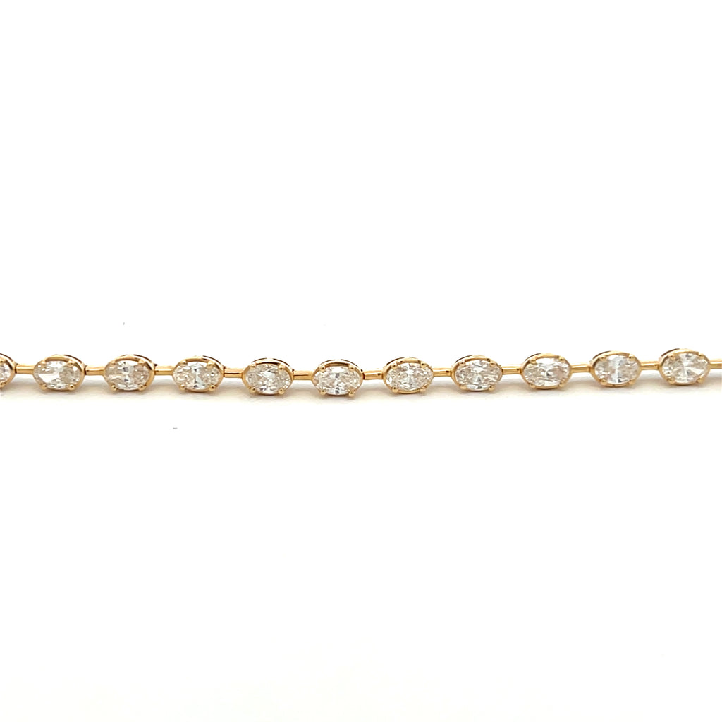 Lab-Grown Negative Space Oval Tennis Bracelet