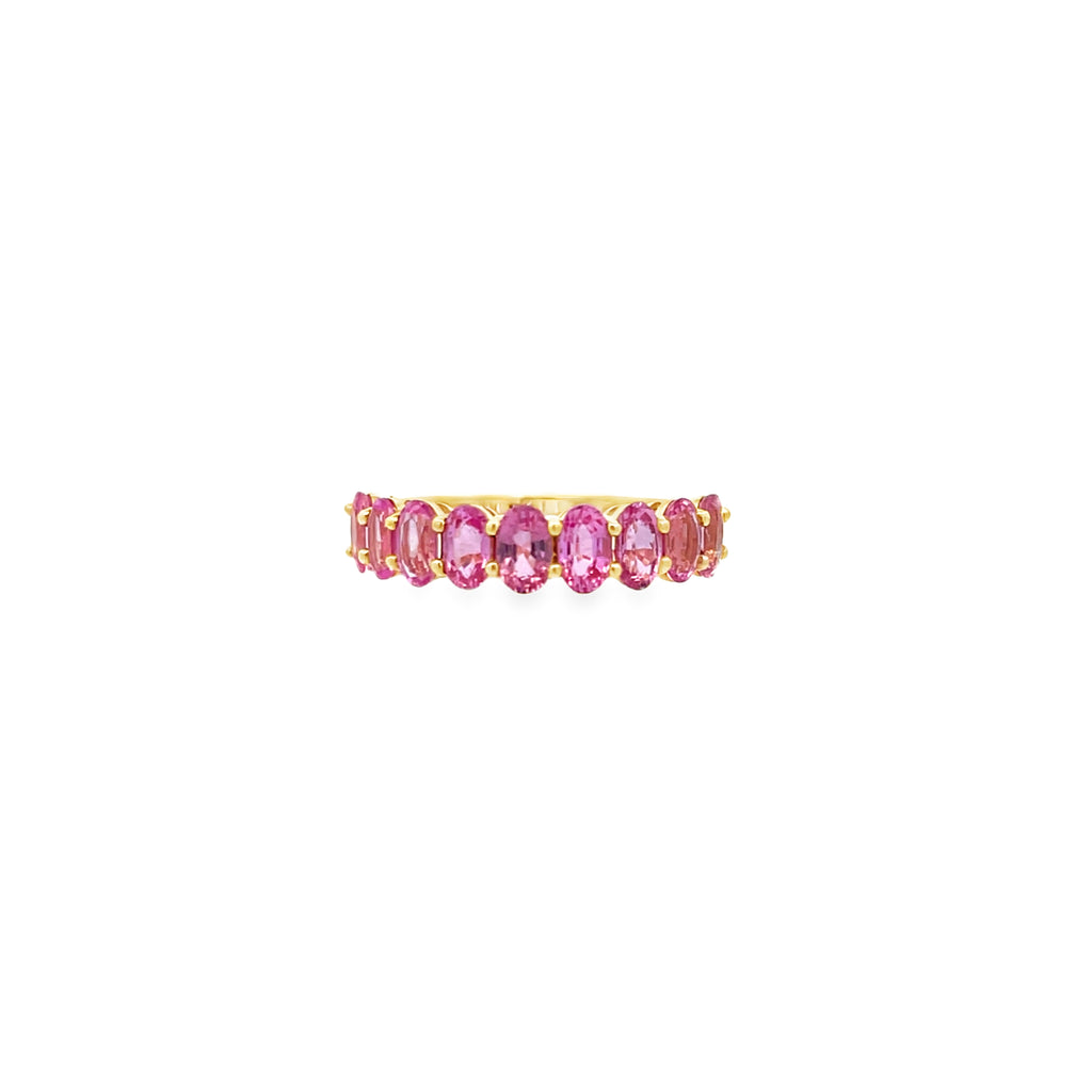 Oval Pink Sapphire Band