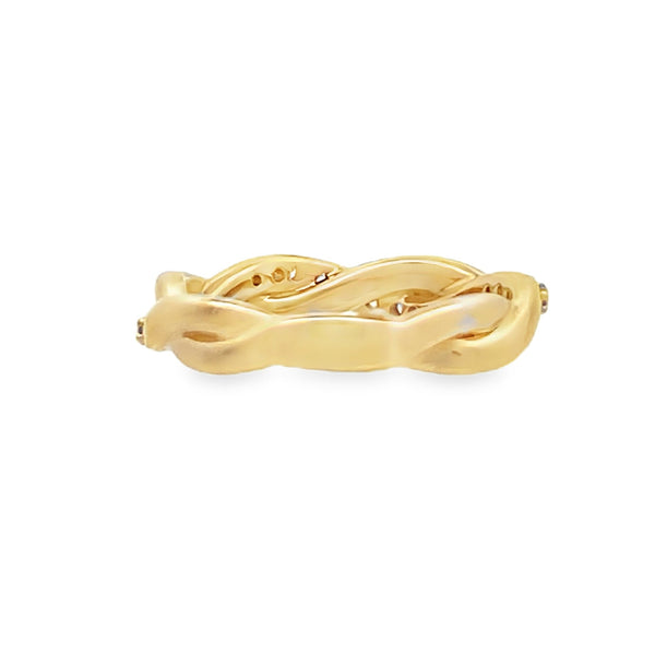 Gold & Pave Twisted Band
