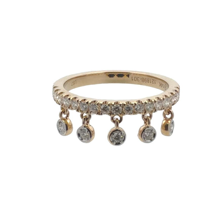 Diamond Pave Bezel Dangle Band