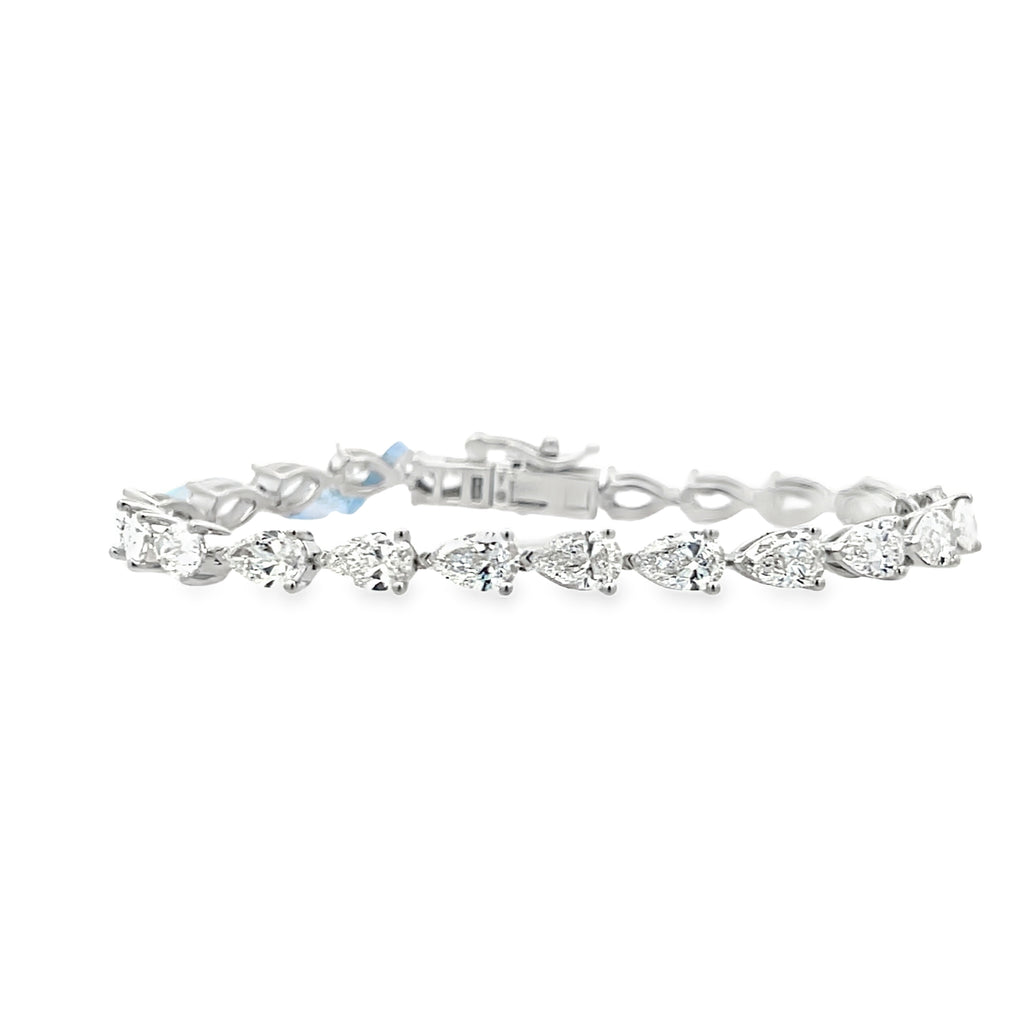 Lab-Grown Jumbo E/W Pear Tennis Bracelet