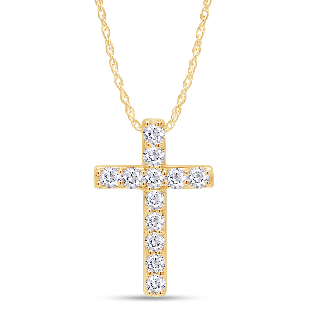 Lab-Grown Square Cross Necklacev