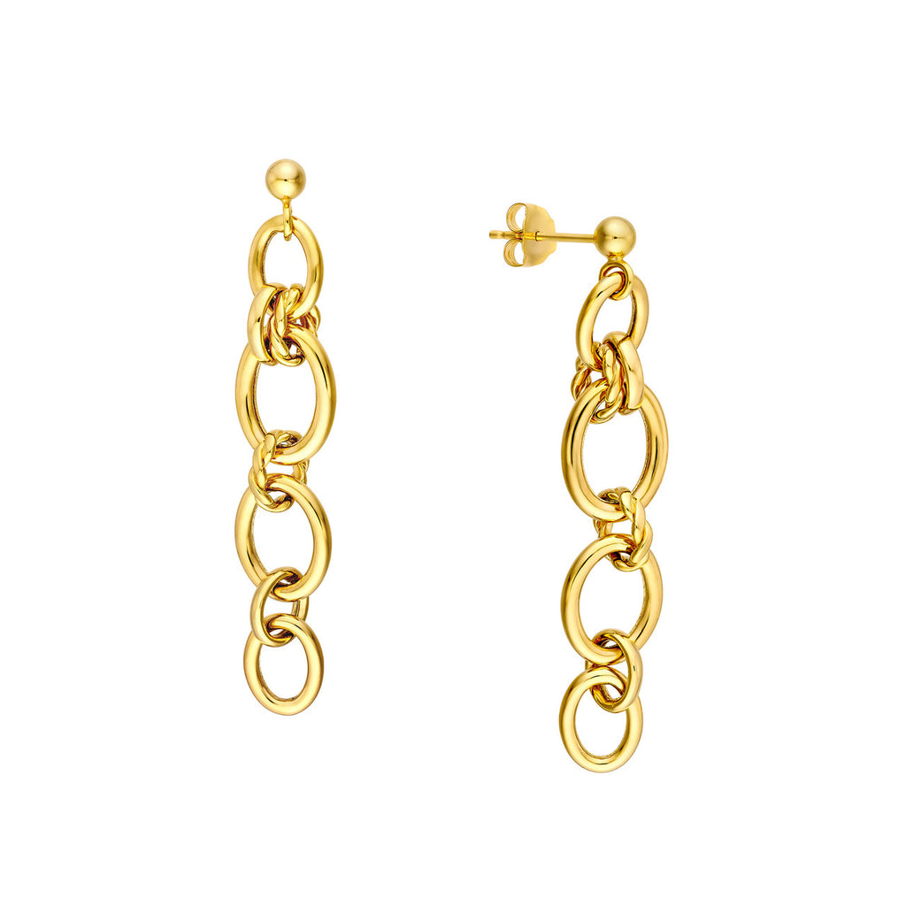 Oval Chain Dangle Earrings