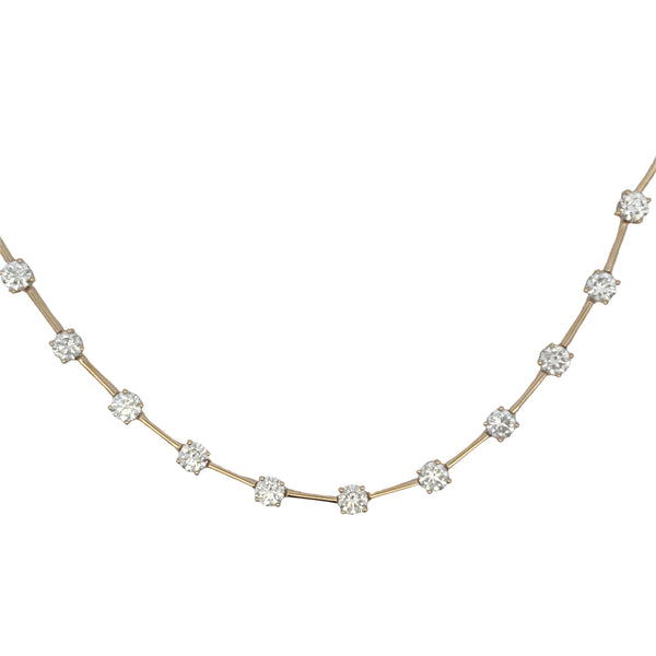 Lab-Grown Negative Space Tennis Necklace
