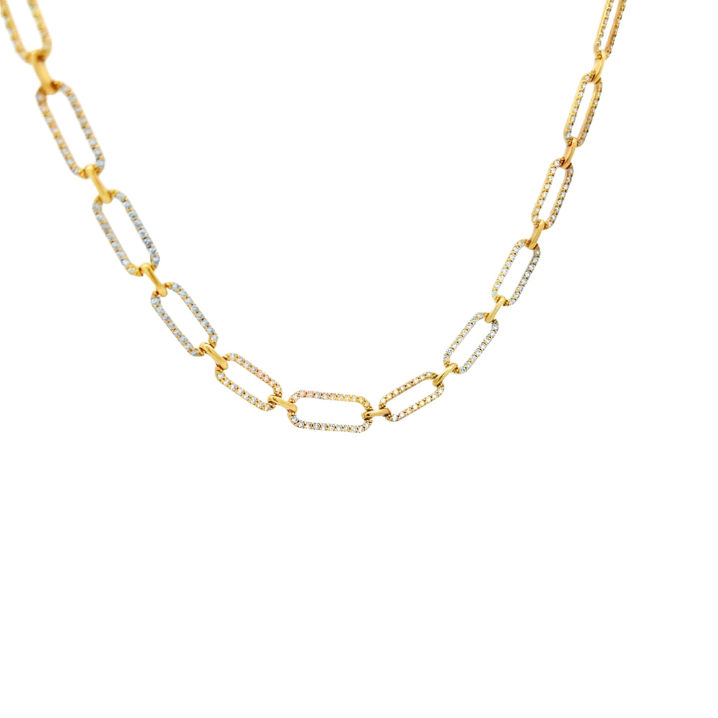 Diamond Paperclip Necklace