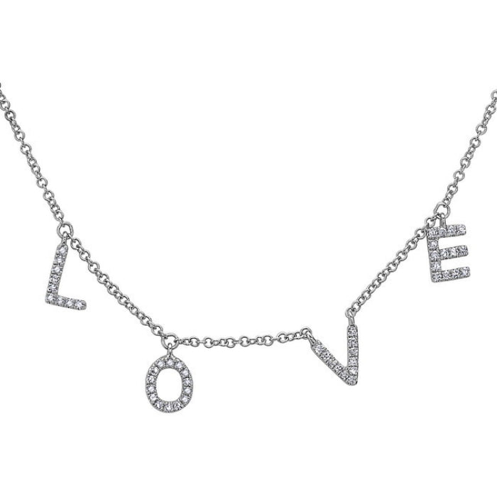 Dancing Diamond "Love" Necklace