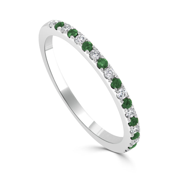 Diamond & Emerald Alternating Band