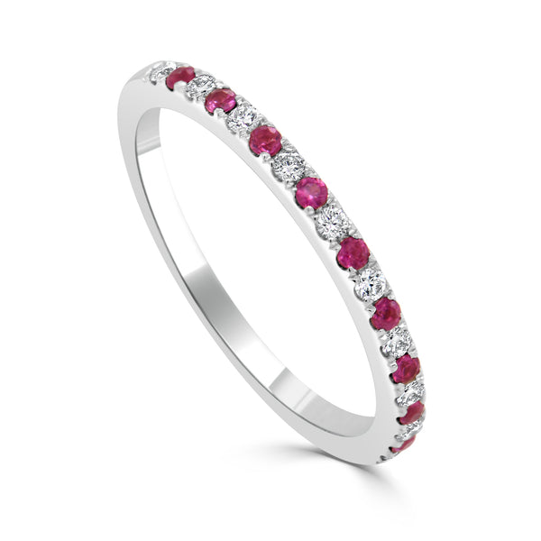 Diamond & Ruby Alternating Band