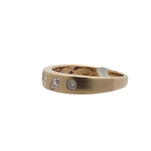 Inlay Multi-Shape Diamond Brushed Finish Band