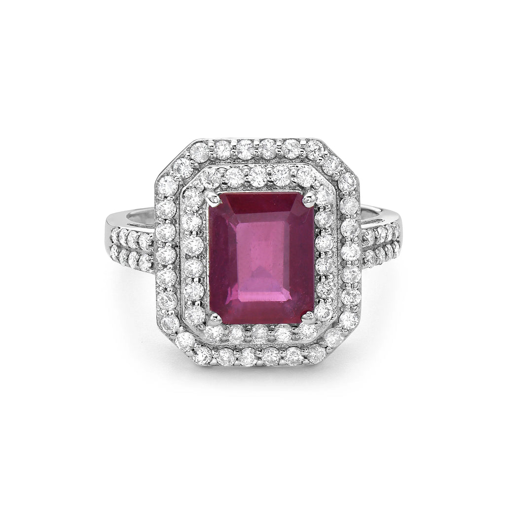 Ruby & Diamond Cocktail Ring