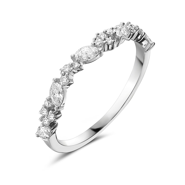 Marquise & Cluster Round Band