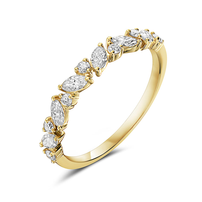 Offset Marquise & Round Band