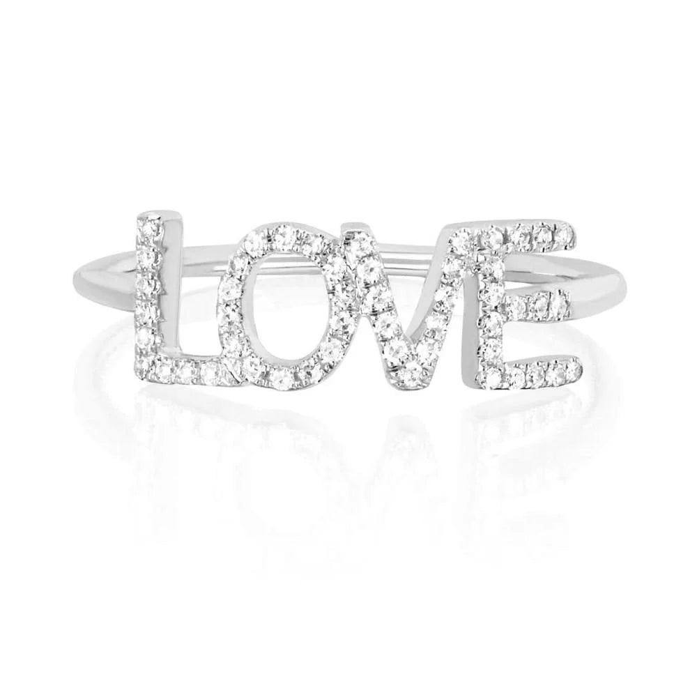 Diamond "Love" Ring