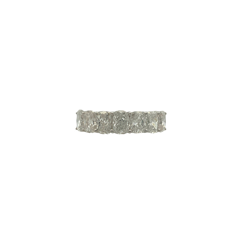 Lab-Grown Bezel 7-Stone Cushion Cut Band