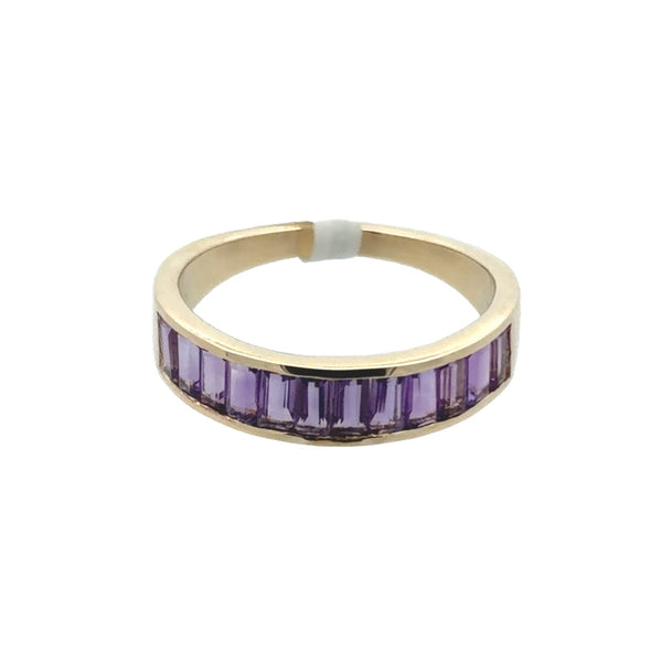 Amethyst Baguette Channel Set Band