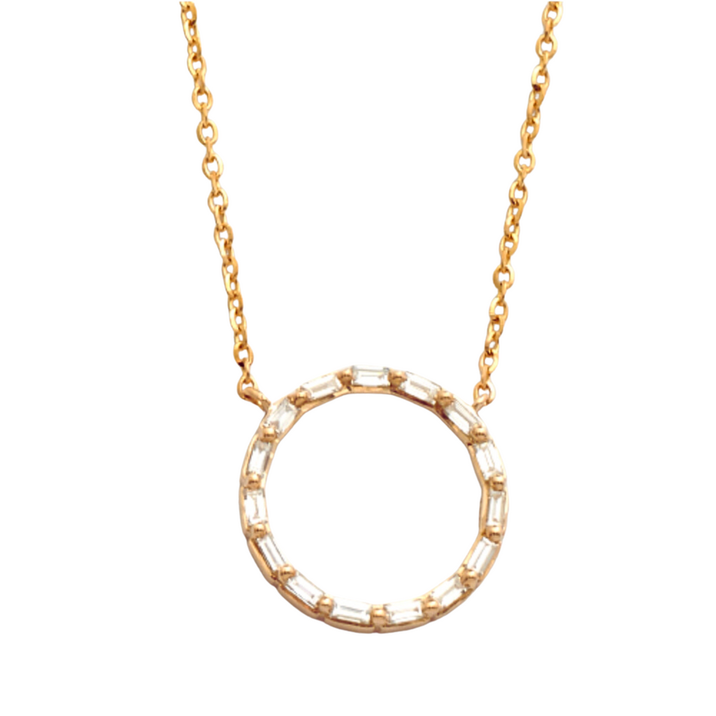 Baguette Circle Pendant