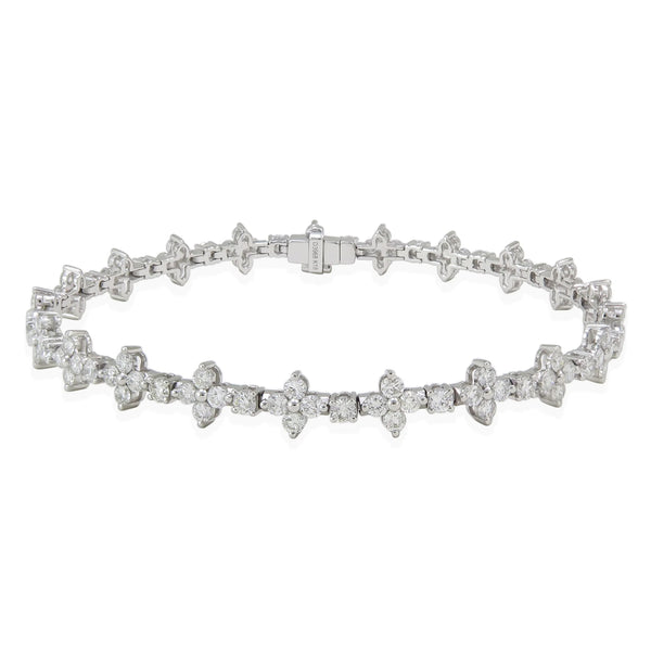 Floral Diamond Tennis Bracelet