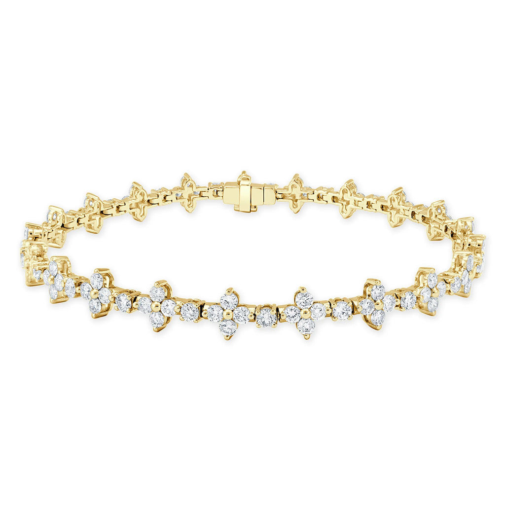 Floral Diamond Tennis Bracelet