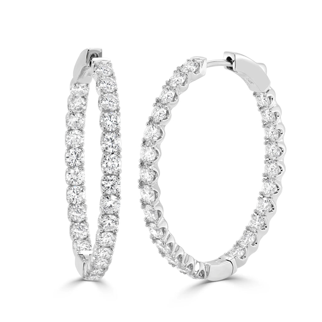 10 CTW Diamond Hoops