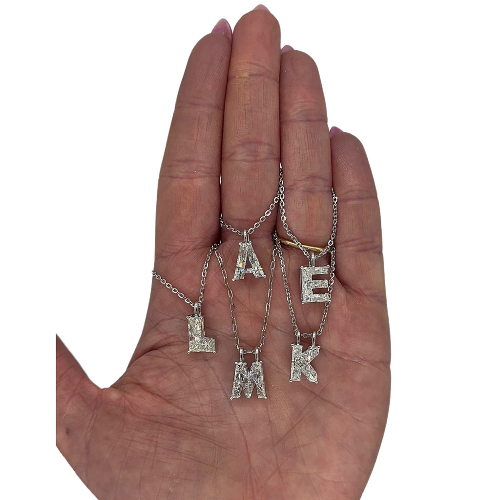 Lab-Grown Diamond Initial Necklace