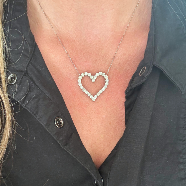 Large Heart Pendant Necklace