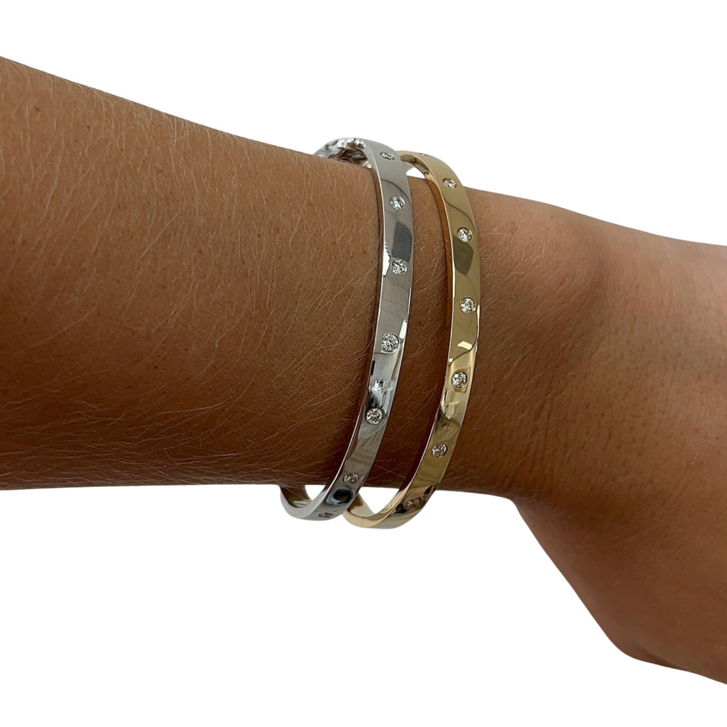 Diamond Inlay Bangle