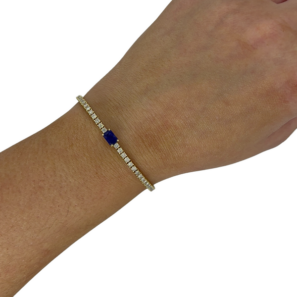 Sapphire & Diamond Tennis Bracelet