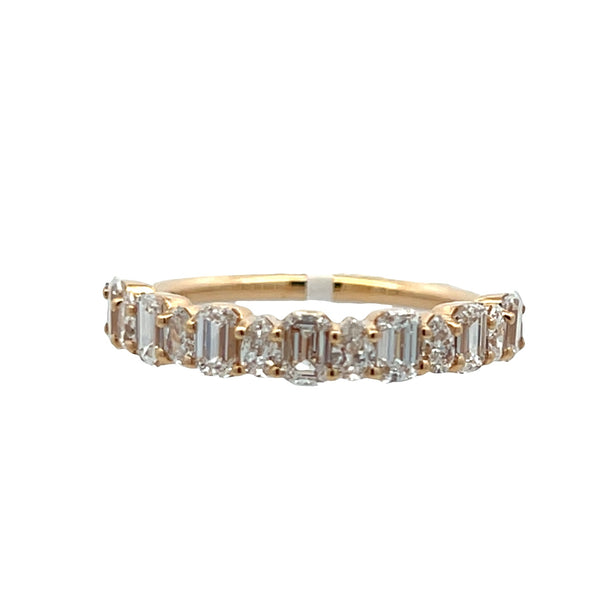 Lab-Grown Alternating Emerald & Pear Band