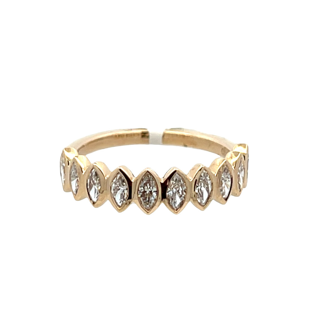 Lab-Grown Bezel Marquise Band