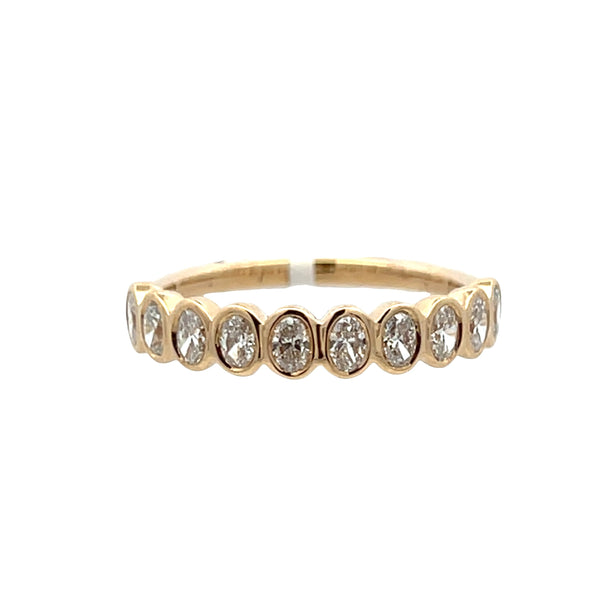 Lab-Grown Mini Bezel Oval Band