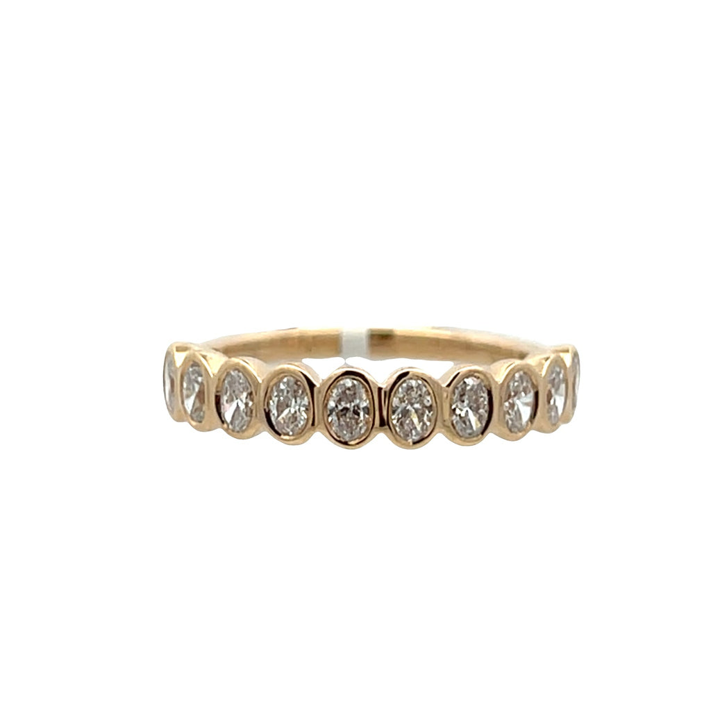 Lab-Grown Mini Bezel Oval Band