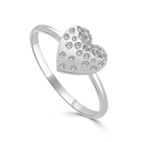 Diamond Confetti Heart Ring