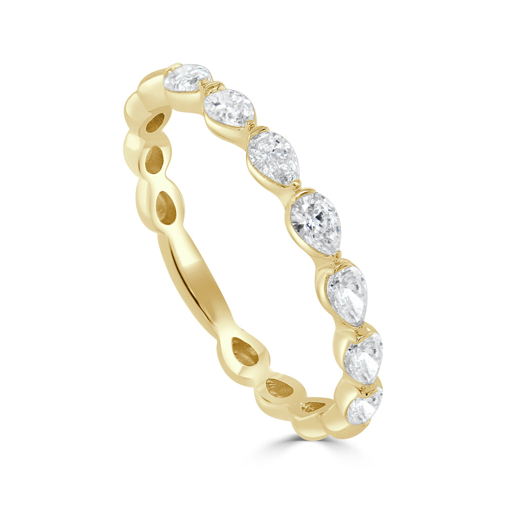 East/West Pear Shape Stackable Band