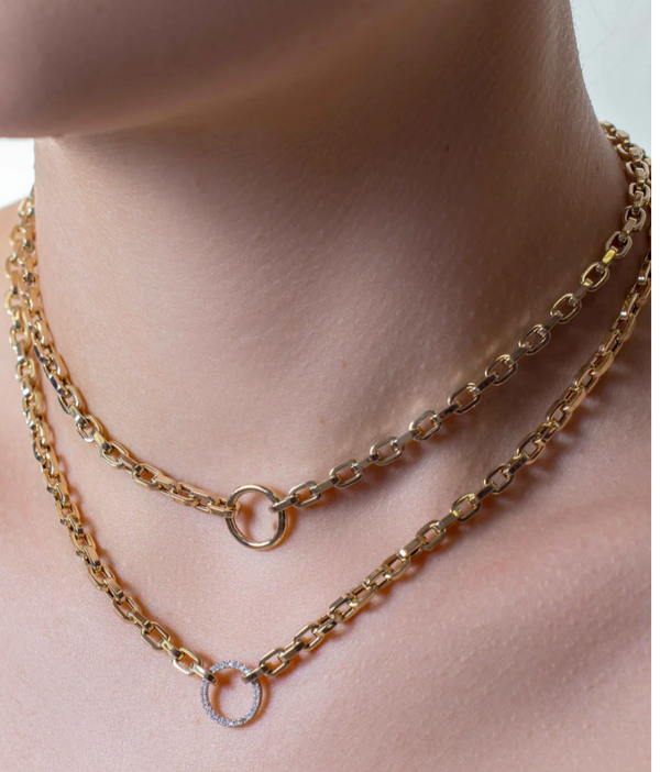 Two Tone Chain Link Necklace