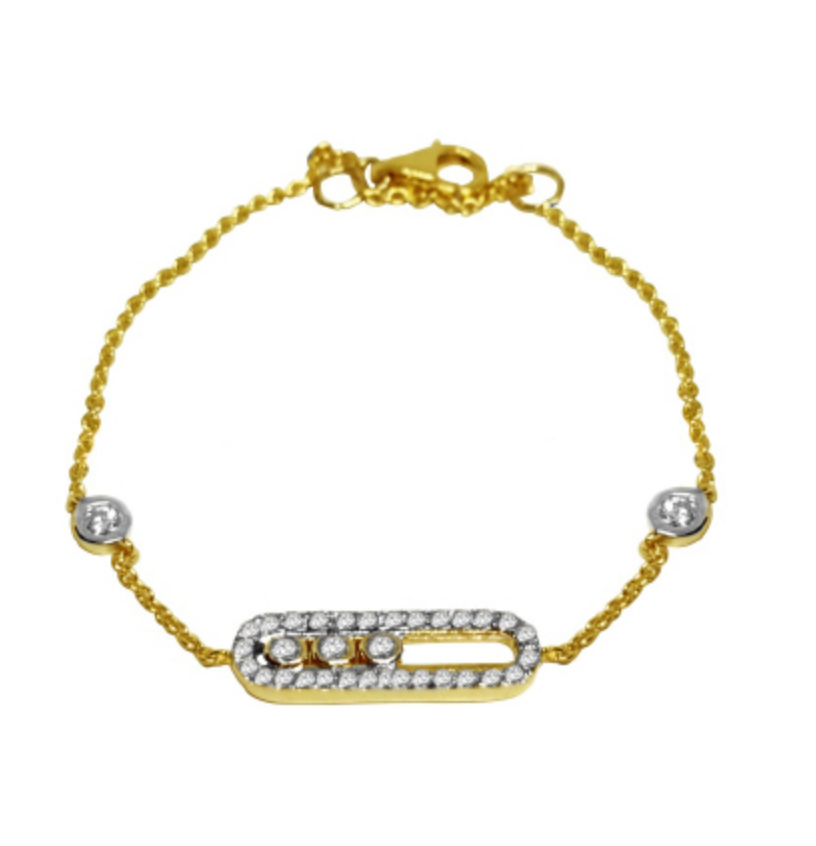 Diamond Floating Tipsy Bracelet