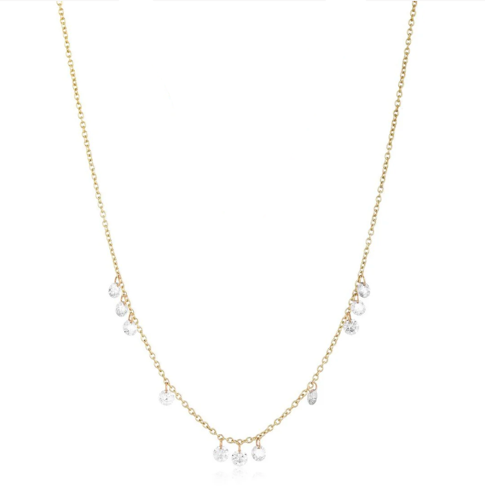 Drilled Diamond Necklace