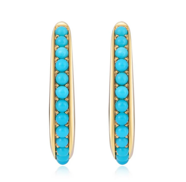 Turquoise J Hoops