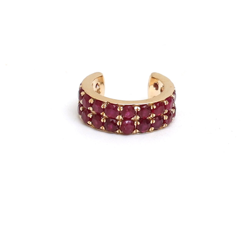 Double Row Ruby Ear Cuff