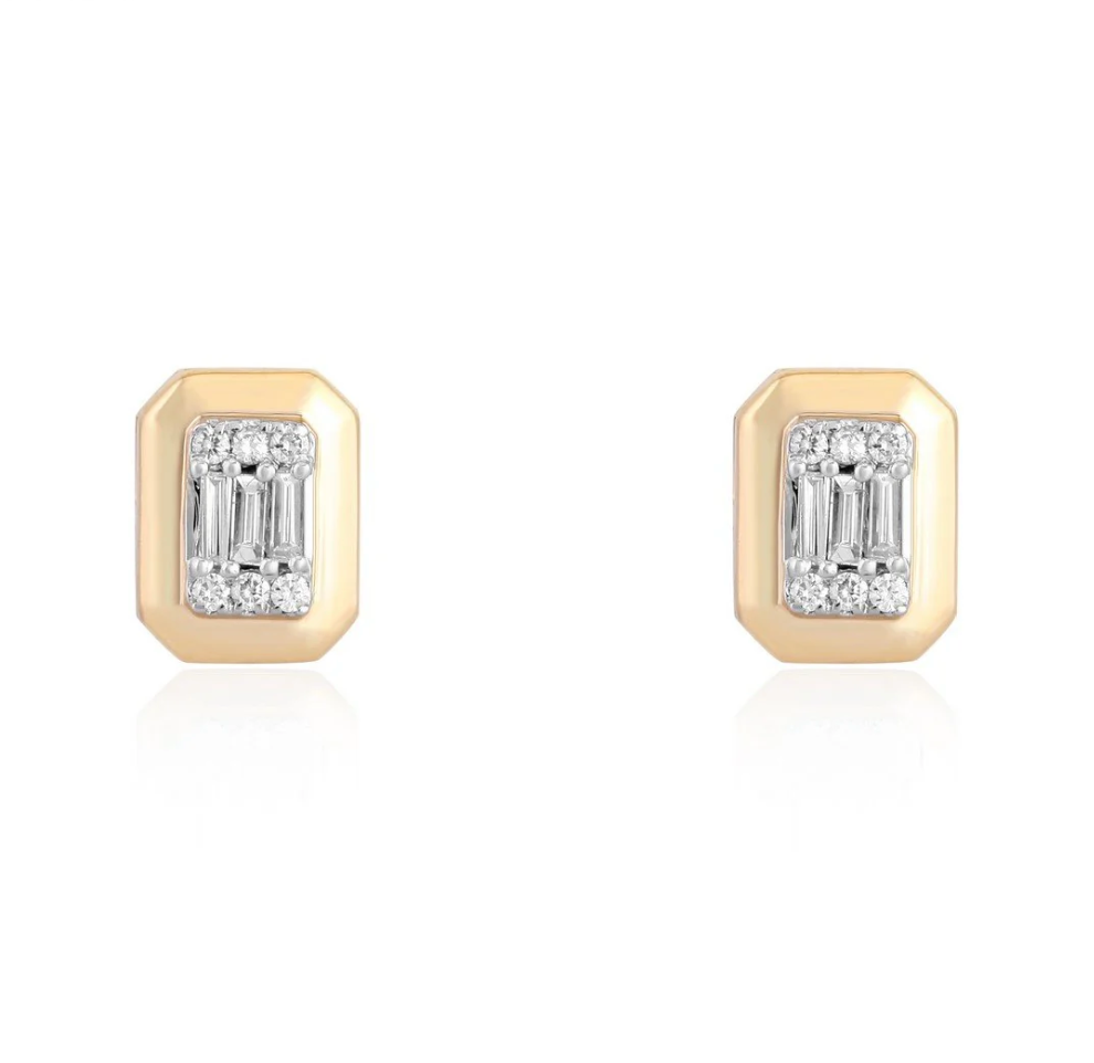 Fancy Shape Illusion Bezel Studs