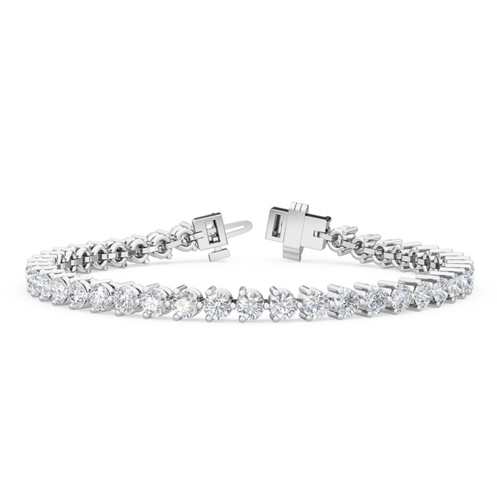 Lab-Grown 3-Prong Tennis Bracelet