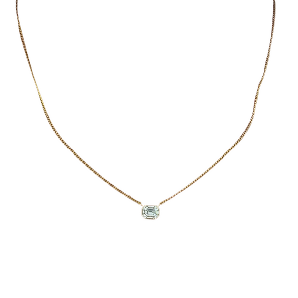 Bezel Baguette Necklace