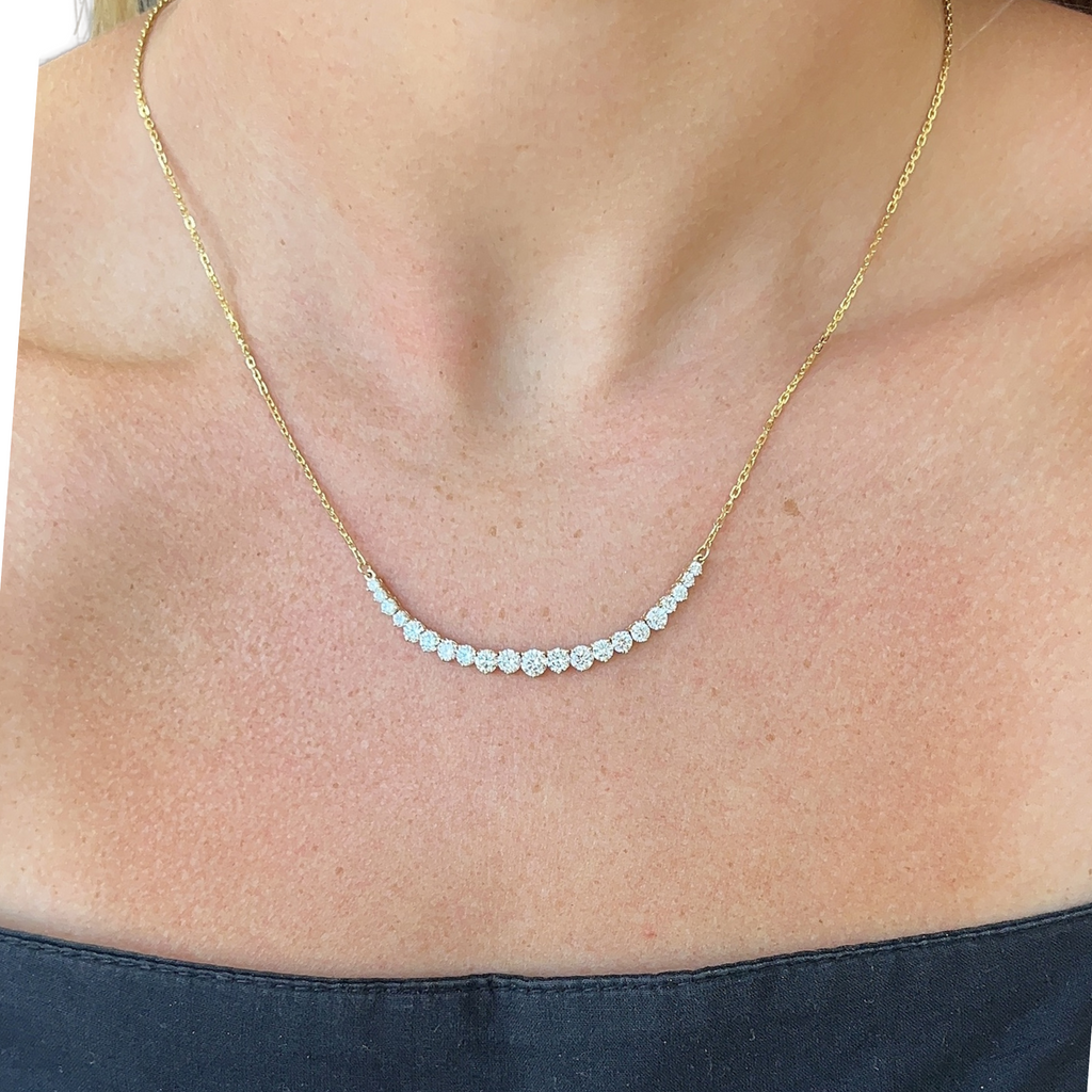 Lab-Grown Round Diamond Necklace