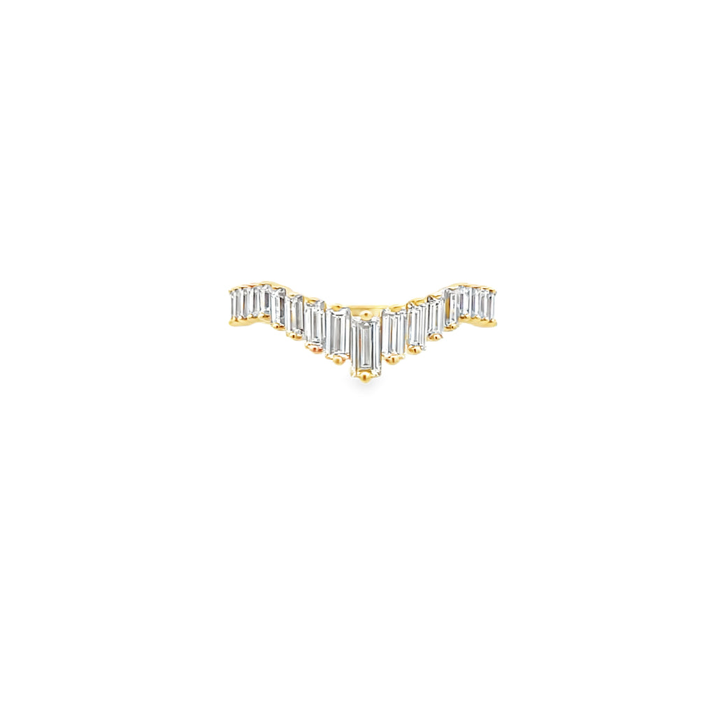 Lab-Grown Baguette Contour Band