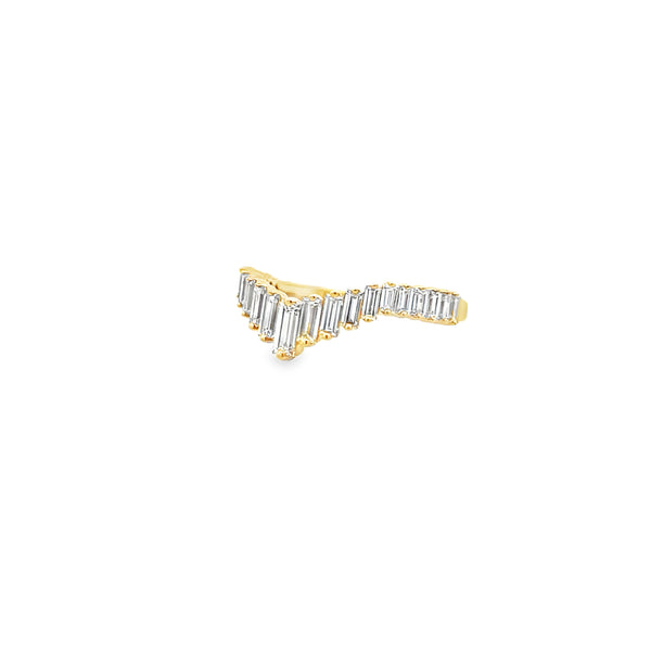 Lab-Grown Baguette Contour Band