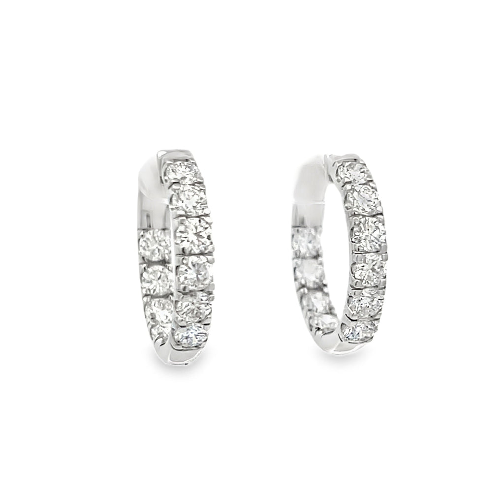 Sterling Silver- Lab-Grown Inside Out Hoops