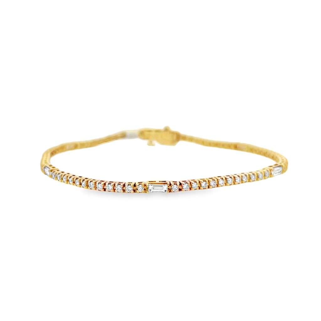 Round & Baguette Tennis Bracelet