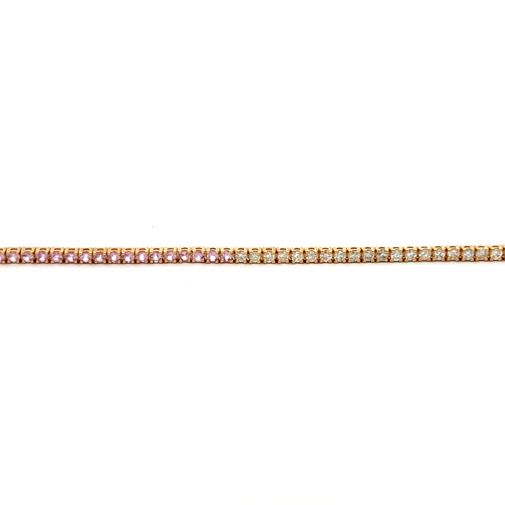 Dirty Martini Pink Sapphire & Diamond Tennis Bracelet