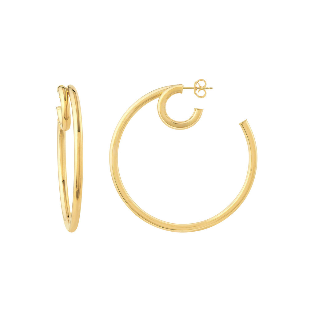 Gold Double Tube Hoops